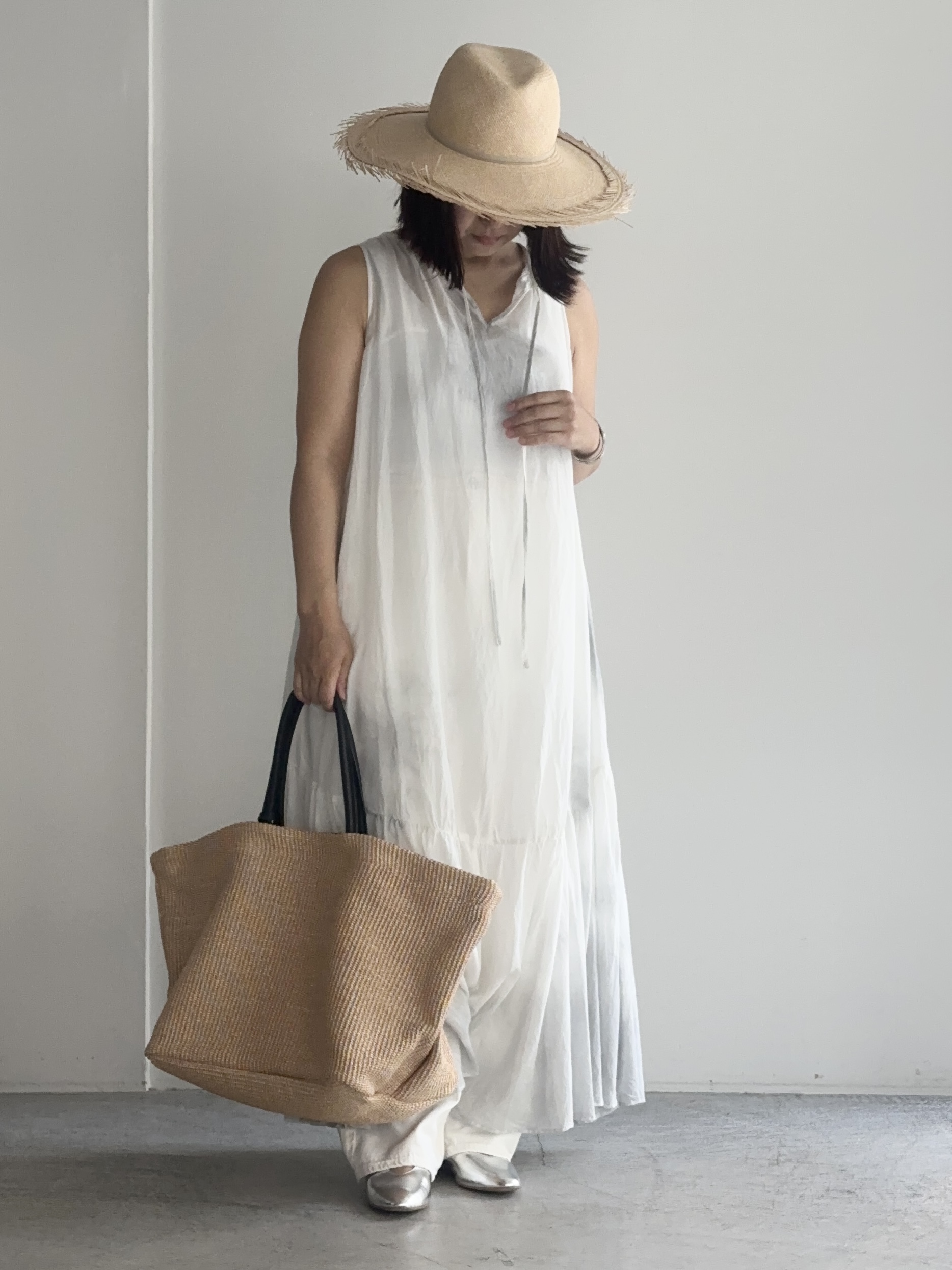 ENRICA エンリカ ムラ染めワンピース GREY | ITAL STYLE WEAR
