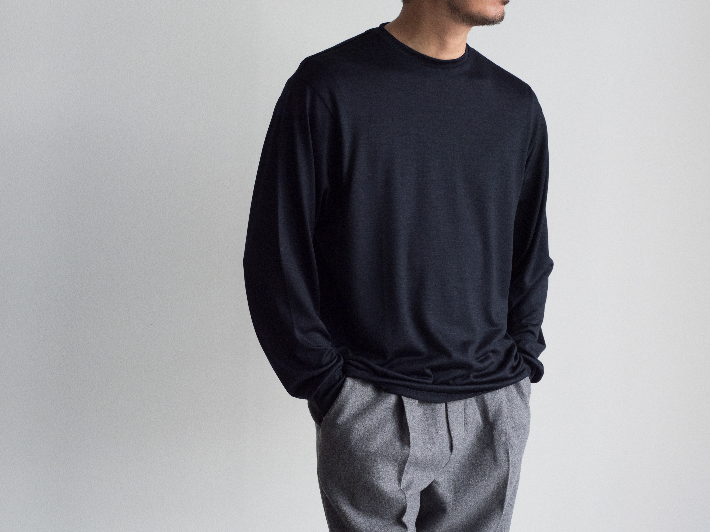 Super Tight Tension Wool Cut & Sewn Cardigan Image