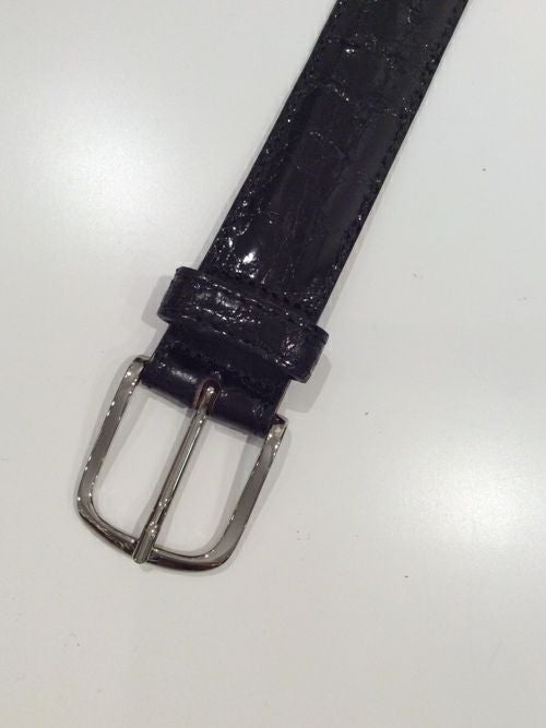 Saddler'sサドラーズ リアルクロコダイル レザーベルト BLACK | ITAL