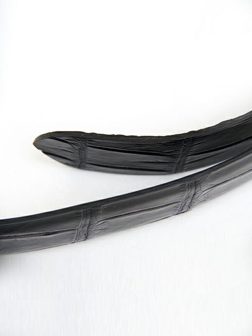 THE SOLEザ ソール クロコダイル ダブルリングベルト BLACK | ITAL THE SOLEザ ソール クロコダイル ダブルリングベルト BLACK | ITAL