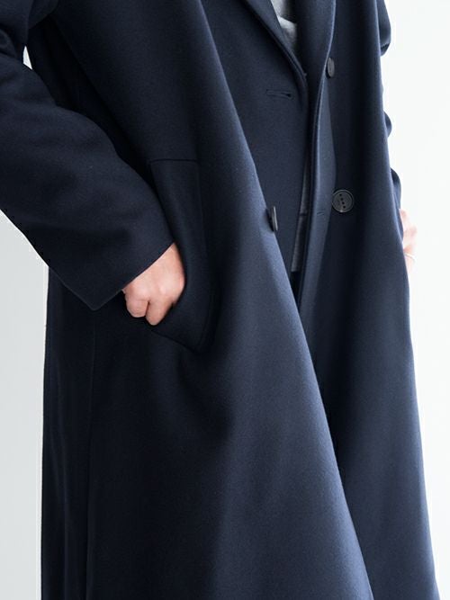 Hevoイーヴォ ショールカラーコート BITETTO NAVY | ITAL STYLE WEAR