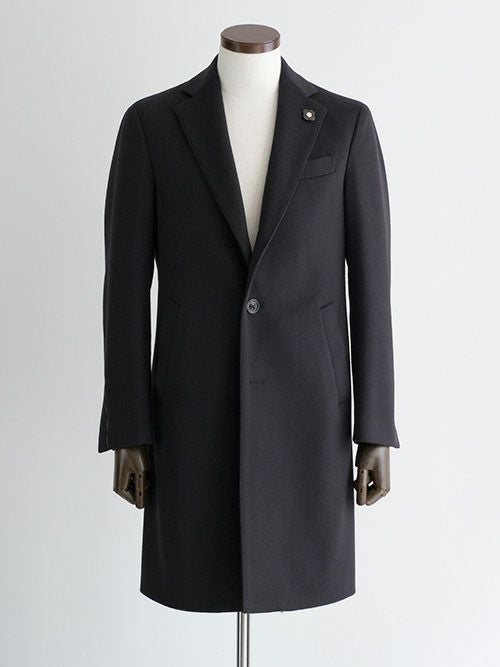 LARDINIネイビー ステンカラーコート LARDINI（ラルディーニ）の「LARDINI / ステンカラーコート（NEW MODEL