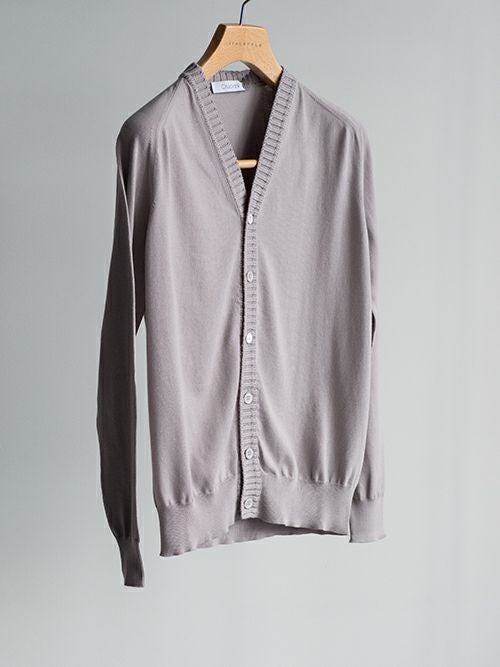 美品✨Cruciani Vネックウールカーディガン ライトグレー サイズ48 Cruciani クルチアーニ Vネックカーディガン L.GRAY | ITAL STYLE WEAR
