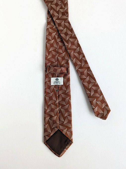【極美品】LUIGI BORRELLI／ルイジボレッリ／ピンドットタイ／ブラウン LUIGI BORRELLIルイジボレッリ ネクタイ BROWN | ITAL STYLE WEAR