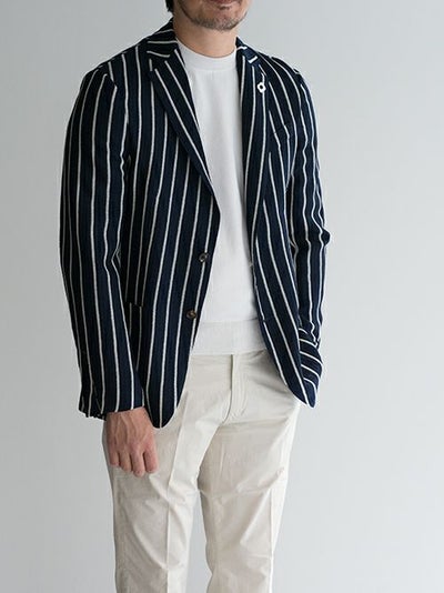 OUTLET】 在庫一掃 50%OFF【SALE】LARDINI ラルディーニ ストライプ 