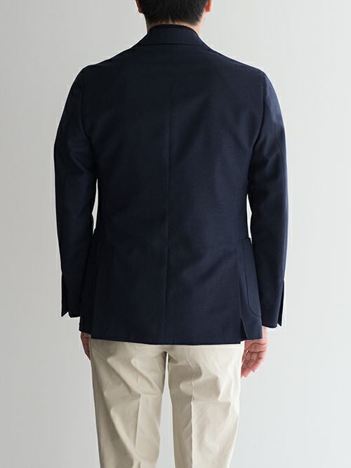 LARDINI ネイビー ジャケット 46‼️ ラルディーニ LARDINI ウールリネン3Bジャケット （NAVY