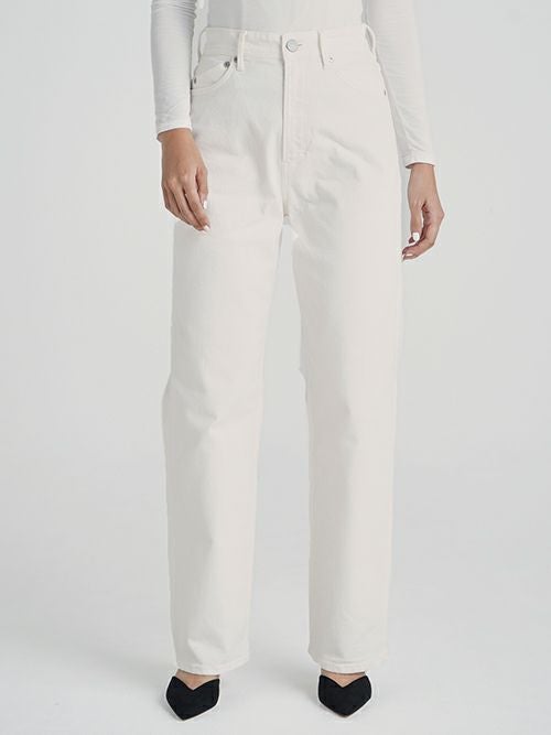 YANUKヤヌーク パンツ LEAボーイスストレート WHS(WHITE)57131238