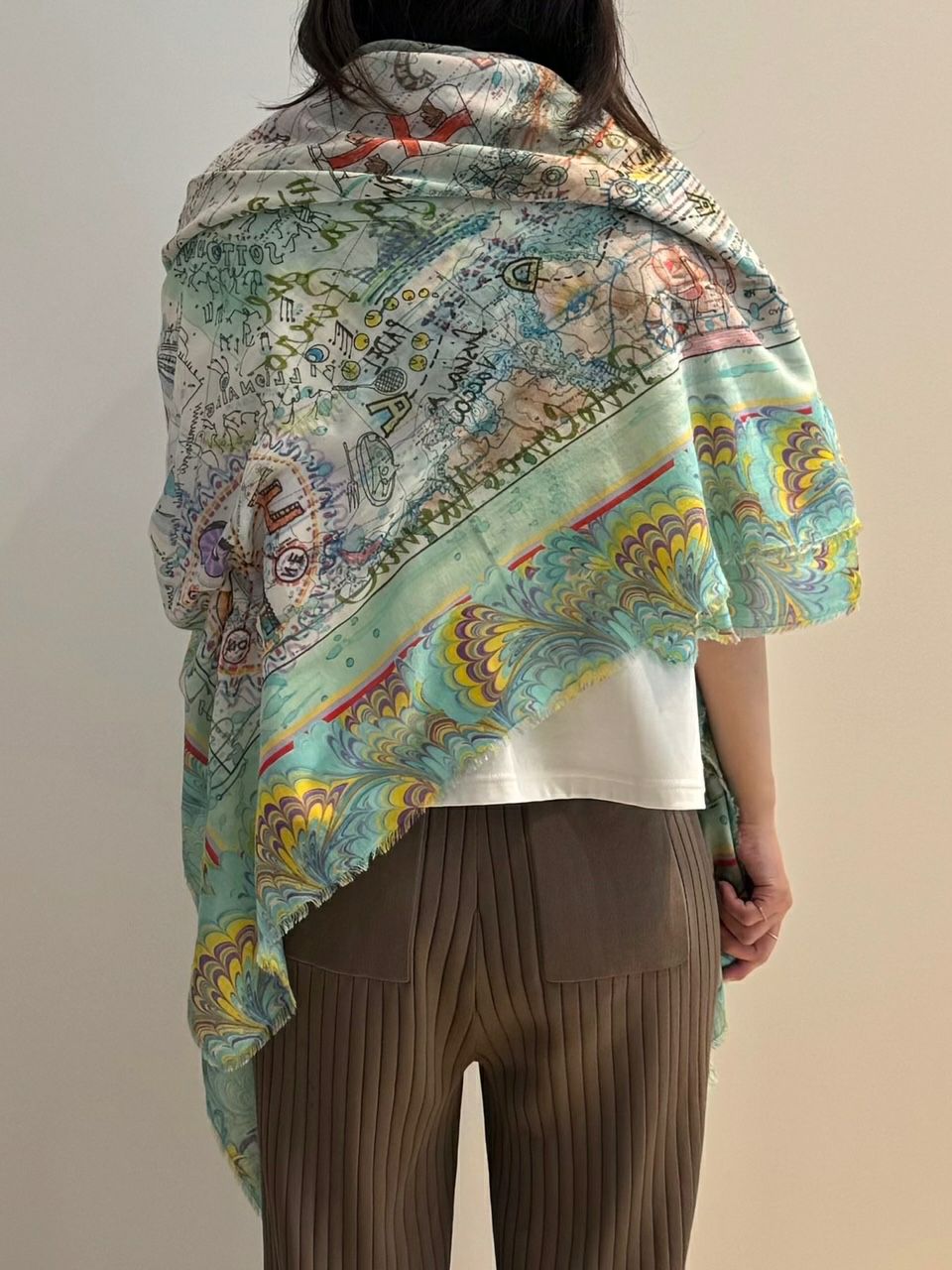 Faliero Sartiファリエロ サルティ ストール BLUE | ITAL STYLE WEAR