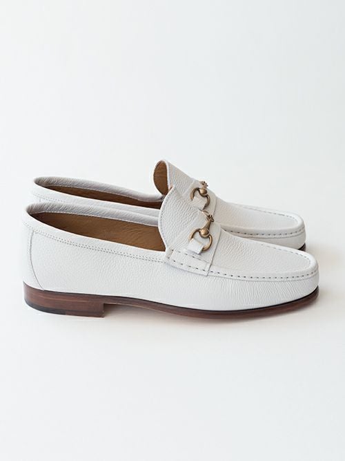IL Mocassinoイルモカシーノ ビットローファー WHITE | ITAL STYLE WEAR