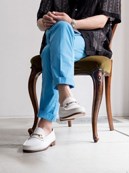 IL Mocassinoイルモカシーノ ビットローファー WHITE | ITAL STYLE WEAR