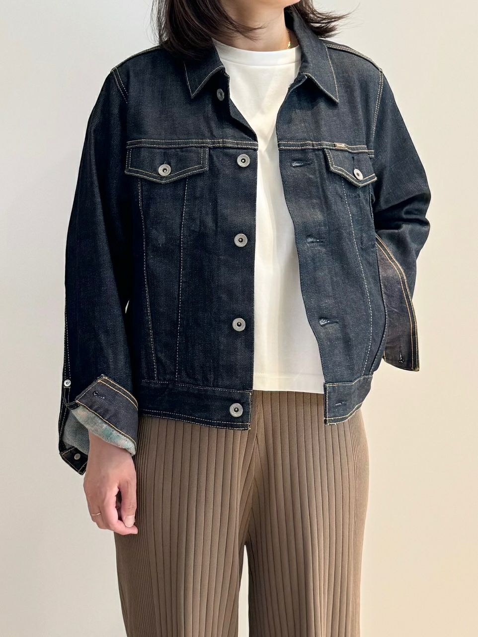 YANUKヤヌーク GジャンADELE ワンウォッシュOWI(NAVY) | ITAL STYLE WEAR