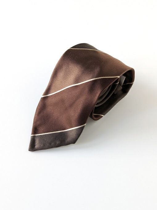 ERRICO FORMICOLAエリコ フォルミコラ ネクタイ レジメンタル BROWN