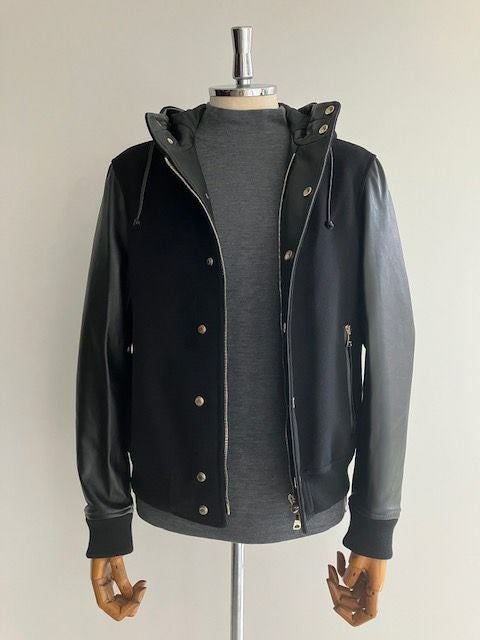 EMMETIエンメティ フーディブルゾン URBINO NAPPA BLACK | ITAL STYLE WEAR
