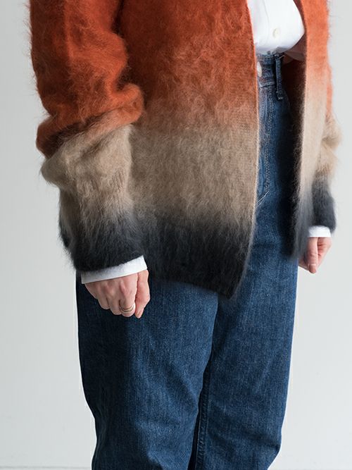 ENRICAエンリカ グラデーションカシミヤシャギーニットカーディガン