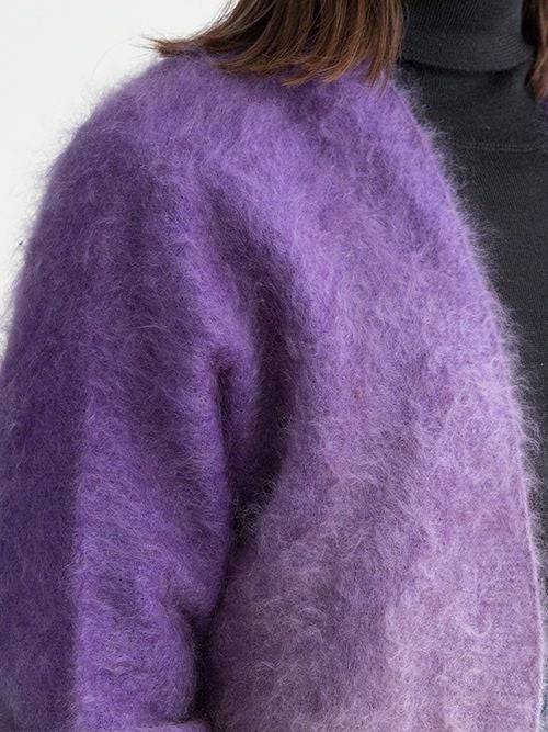 ENRICAエンリカ グラデーションカシミヤシャギーニットカーディガン