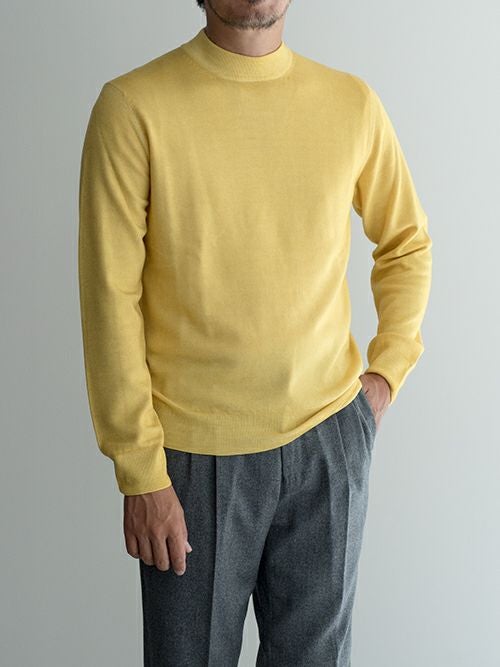 クルチアーニ／モックネックニット／マスタード／50 Cruciani クルチアーニ クルーネックニット 【全3色】 | ITAL STYLE WEAR