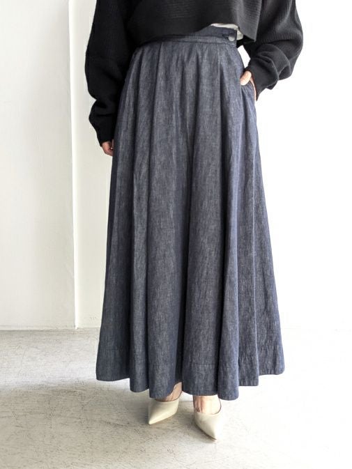 OUTLET】【SALE】YANUKヤヌーク フレアスカート INP(NAVY) | ITAL