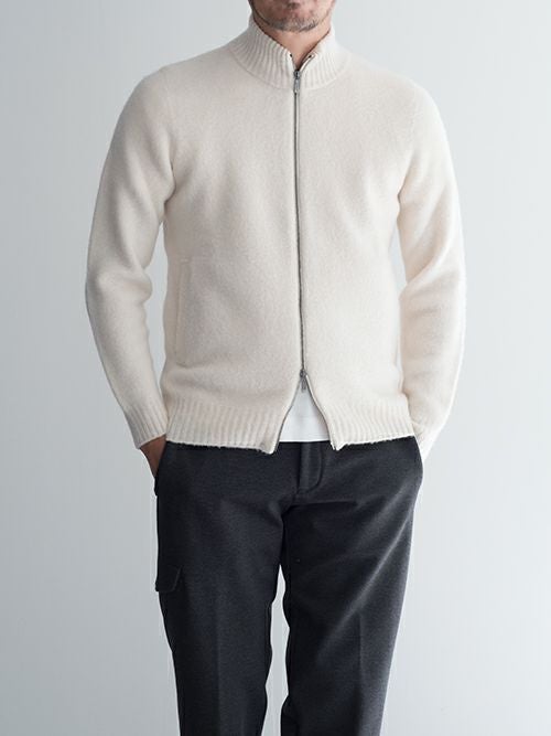 Drumohrドルモア ニットブルゾン WHITE | ITAL STYLE WEAR