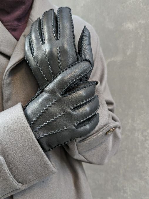CARDEI レザーグローブ　イタリア製　ブラック　8サイズ DEAD STOCK】Italian Carabinieri Leather Grove イタリア国家憲兵隊