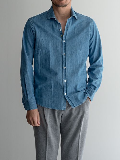 Giannetto ジャンネット デニムシャツ BLUE | ITAL STYLE WEAR