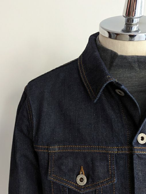 【着用2回】YCHAI デニムジャケット　Size:46 Color:NERO YCHAIイカイ デニムジャケット GIUBBINO(ジュビーノ） BLUE | ITAL