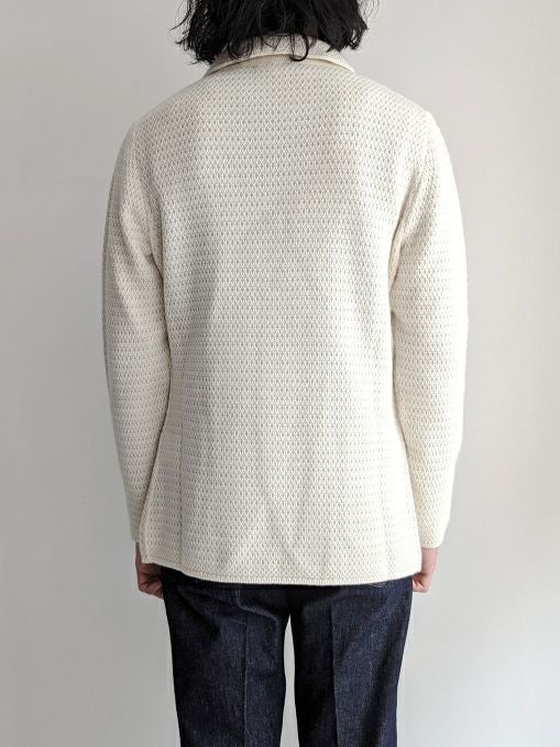 LARDINI ラルディーニ カシミヤニットジャケット WHITE | ITAL STYLE WEAR