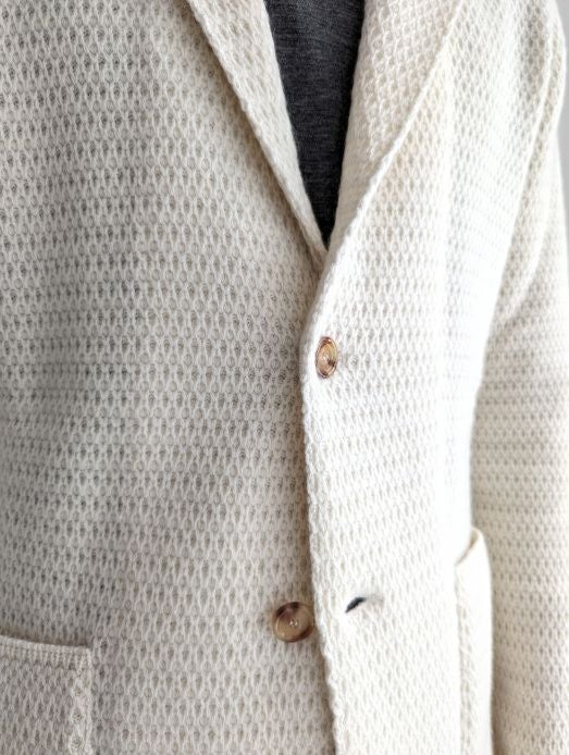 LARDINI ラルディーニ カシミヤニットジャケット WHITE | ITAL STYLE WEAR