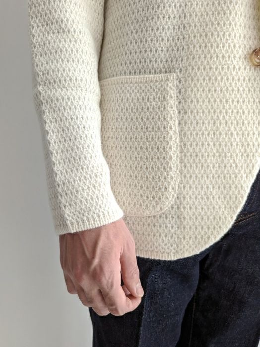LARDINI ラルディーニ カシミヤニットジャケット WHITE | ITAL STYLE WEAR