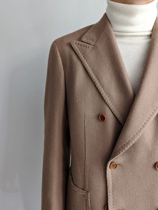 TITO ALLEGRETTO ティトアレグレット ダブルブレストジャケット BROWN