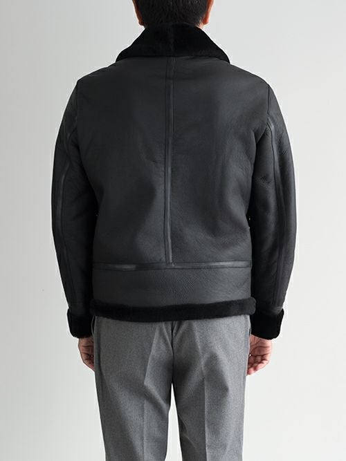 エンメティ ムートンジャケット Emmeti未使用に近い EMMETIエンメティ ムートンジャケット ORWEL BLACK | ITAL STYLE WEAR