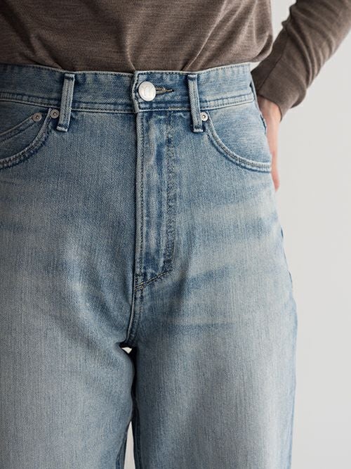 YANUKヤヌーク パンツ LEA ボーイズストレートTRICK DENIM TVS(BLUE