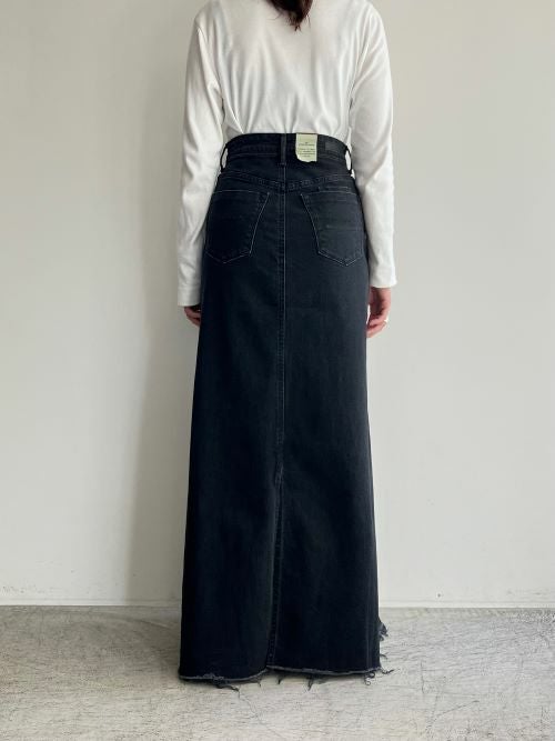 YANUKヤヌーク マキシAラインスカート OBK(BLACK) | ITAL STYLE WEAR