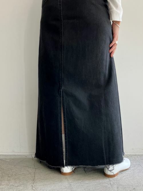 YANUKヤヌーク マキシAラインスカート OBK(BLACK) | ITAL STYLE WEAR