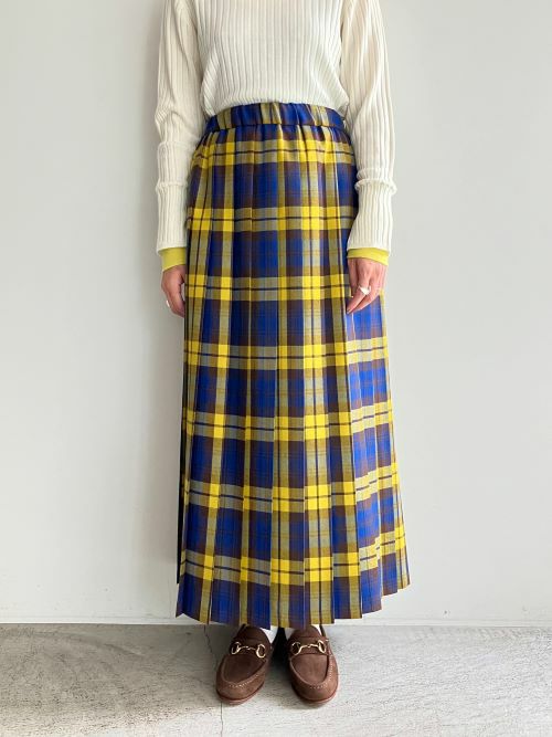 O'NEIL OF DUBLINオニール オブ ダブリン プリーツスカート YELLOW.C