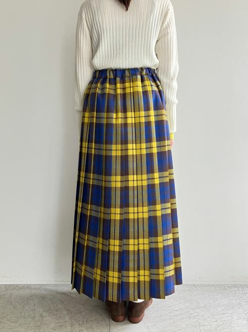 O'NEIL OF DUBLINオニール オブ ダブリン プリーツスカート YELLOW.C