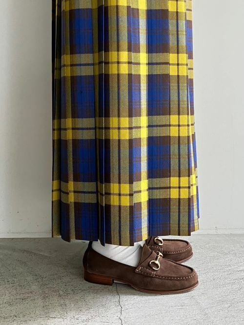 O'NEIL OF DUBLINオニール オブ ダブリン プリーツスカート YELLOW.C