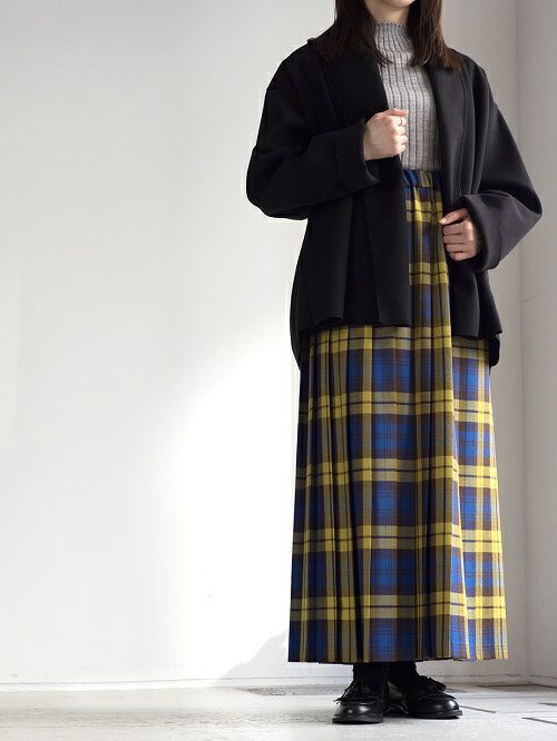O'NEIL OF DUBLINオニール オブ ダブリン プリーツスカート YELLOW.C