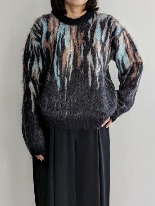 roberto collinaロベルトコリーナ クルーネックニットBLACK | ITAL