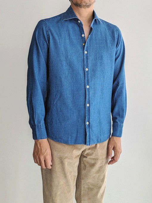 Giannetto ジャンネット デニムシャツ NAVY | ITAL STYLE WEAR