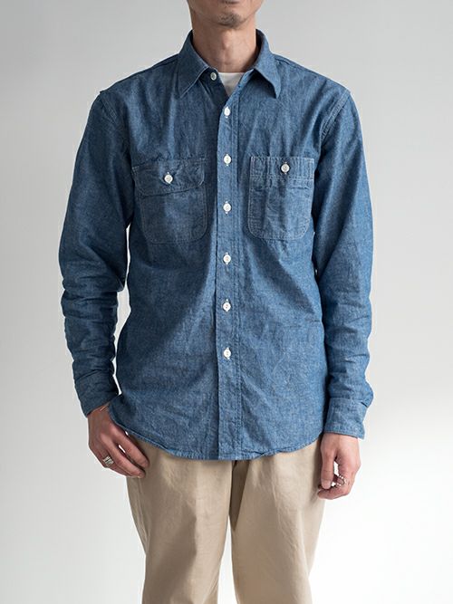 KENNETH FIELD ケネスフィールド ワークシャツ AUTHENTIC Ⅱ BLUE