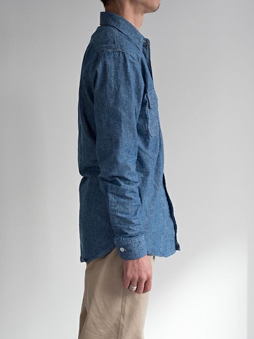 KENNETH FIELD ケネスフィールド ワークシャツ AUTHENTIC Ⅱ BLUE