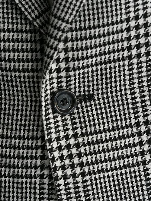 LARDINIラルディーニ・ExclusiveFabric・グレンチェック50 LARDINI ラルディーニ グレンチェック柄2Bジャケット BLACK.C | ITAL