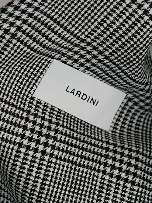 LARDINI ラルディーニ グレンチェック柄2Bジャケット BLACK.C | ITAL