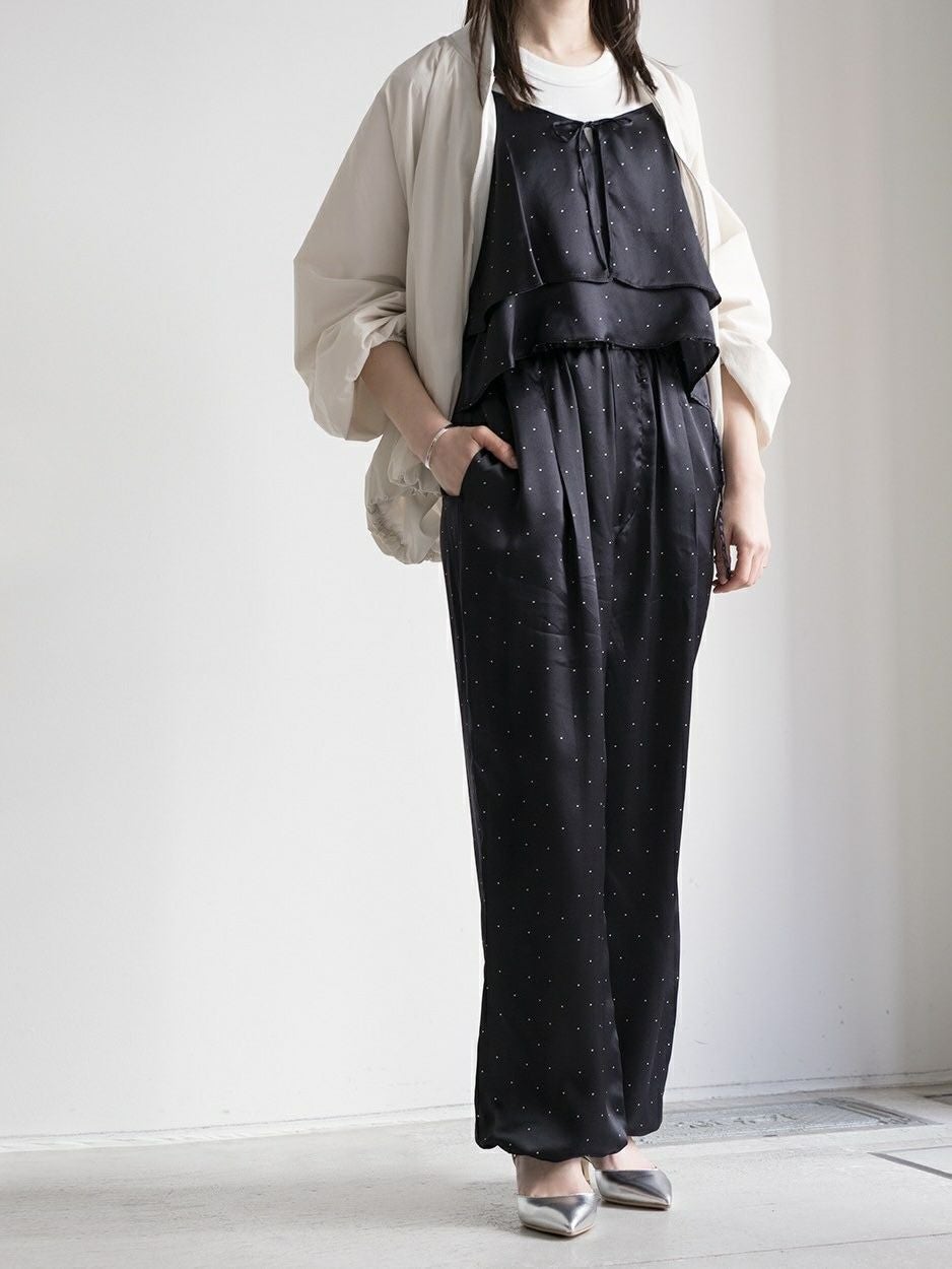 TICCAティッカ ドットシルクキャミソール BLACK | ITAL STYLE WEAR