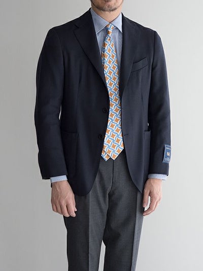 Artigianale アルティジャナーレ Martin Sons＆Co.生地ジャケット NAVY 