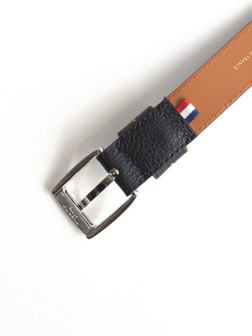 メゾンボワネ  Maison Boinet ネイビー ベルト MAISON BOINET（メゾンボワネ） ベルト 革巻き メッシュベルト メンズ