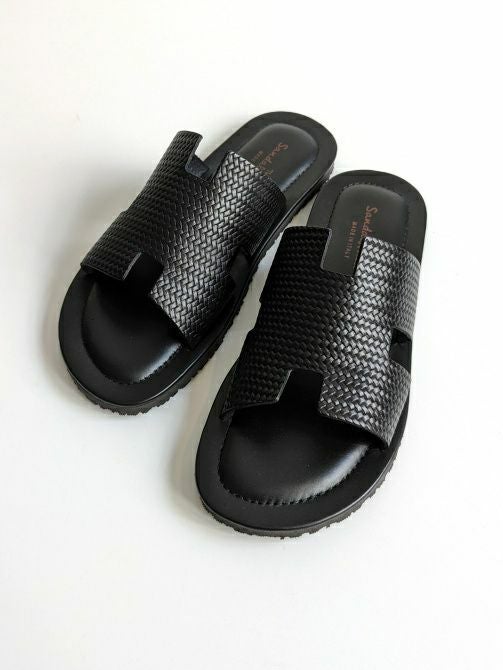 The Sandals Factoryサンダルファクトリー レザーサンダル BLACK