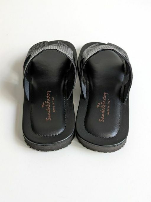 The Sandals Factoryサンダルファクトリー レザーサンダル BLACK