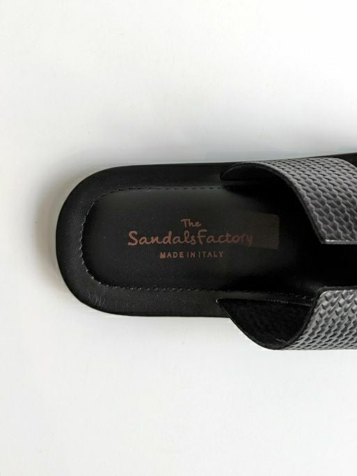The Sandals Factoryサンダルファクトリー レザーサンダル BLACK