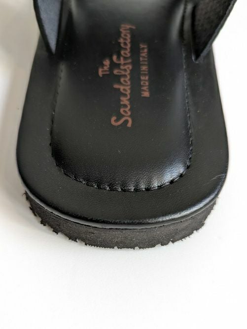 The Sandals Factoryサンダルファクトリー レザーサンダル BLACK